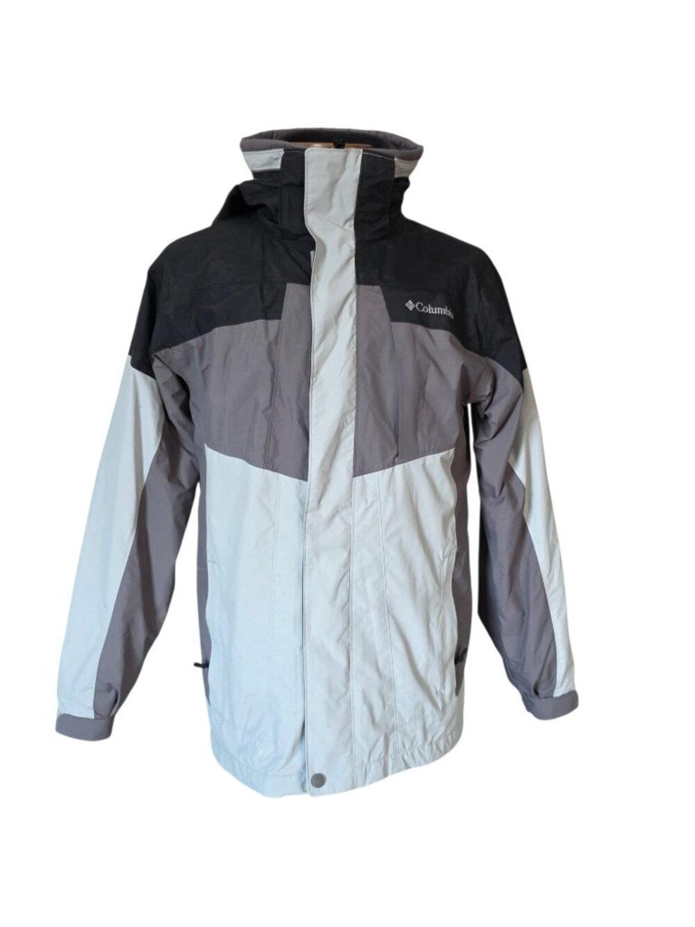 Columbia Gray Men's Hooded Winter Snow Waterproof Jacket Size Medium